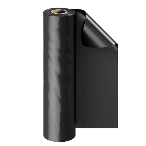 10 Mil Plastic Sheeting Heavy Duty 5' x 100', Thick Plastic Sheeting Roll, Plastic Drop Cloth Painters Tarp, Polyethylene Covering for Crawl Space Vapor Barrier, Multi-Purpose, Black VEVOR