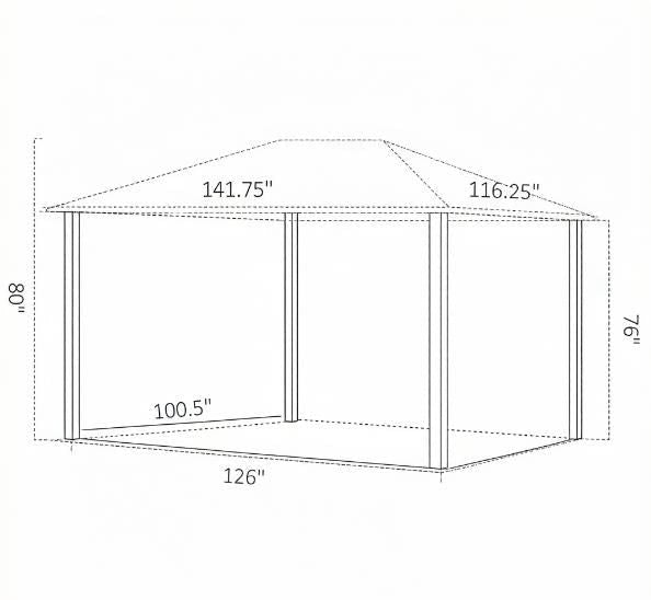 10' X 12' Hardtop Gazebo Canopy - Aluminum Frame Polycarbonate Roof Permanent Outdoor Pavilion for Patio Garden Backyard Deck Lawn Gray Brown - Cool Brand Designs