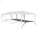 10 x 30 Feet Gazebo Canopy Tent with Connection Stakes and Wind Ropes - Color: White - Cool Brand Designs