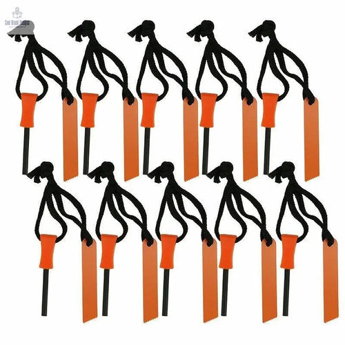 10x Fire Starter Flint Steel Striker Survival Kit Ferro Rod Outdoor Camping Tool - Cool Brand Designs