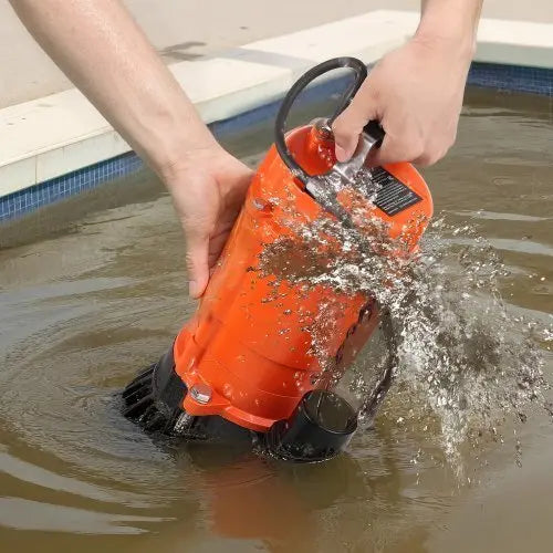 1/2 HP Submersible Trash Pump, 2000 GPH, 120V Cast Iron Submersible Sump Sewage Pump with 2 in Discharge, 39 ft Max Lift, Drain Dirty Clean Water, for Pools, Garden, Pond, Basement, Flooded Area - Cool Brand Designs