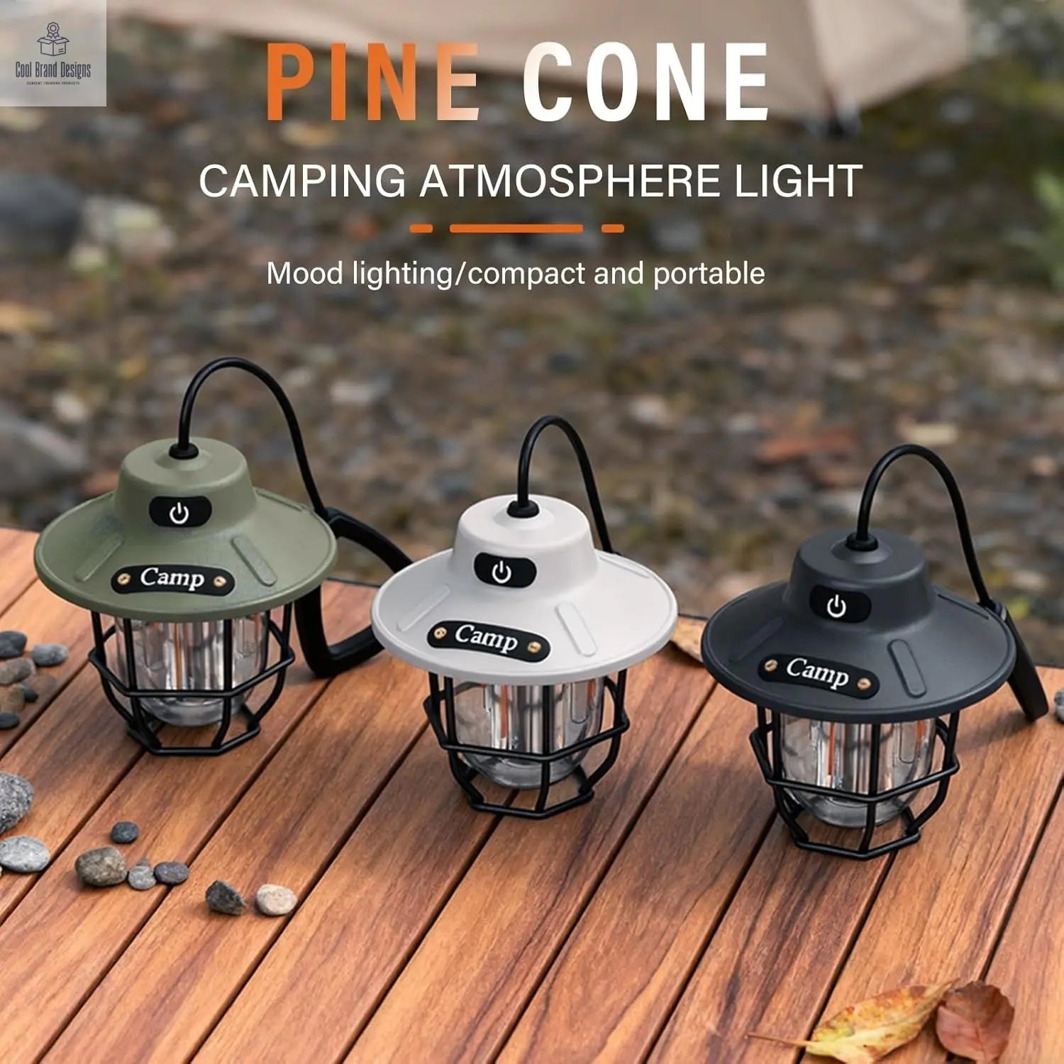 1200 Lumens Camping Lantern, Rechargeable LED Tent Light with 4 Light Modes, USB Portable Outdoor Flashlight for Camping, Hiking, Emergencies, Power Outages, SOS - Cool Brand Designs