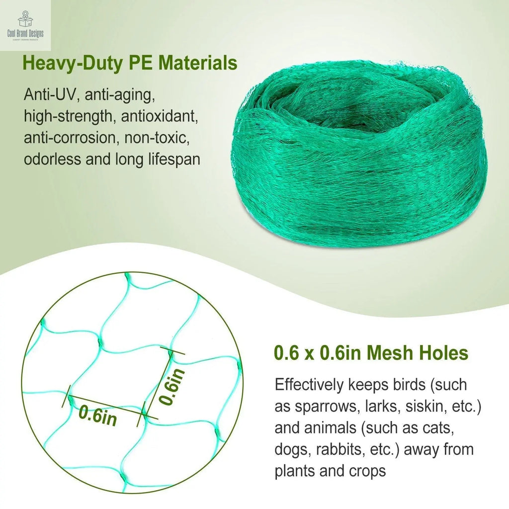 13 x 33ft Garden Netting Heavy Duty PE Anti Bird Netting Plants Fruits Tree Vegetables Protection Netting Net - Cool Brand Designs