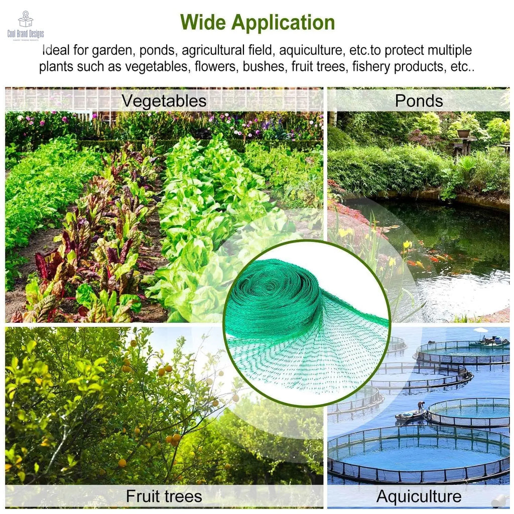 13 x 33ft Garden Netting Heavy Duty PE Anti Bird Netting Plants Fruits Tree Vegetables Protection Netting Net - Cool Brand Designs
