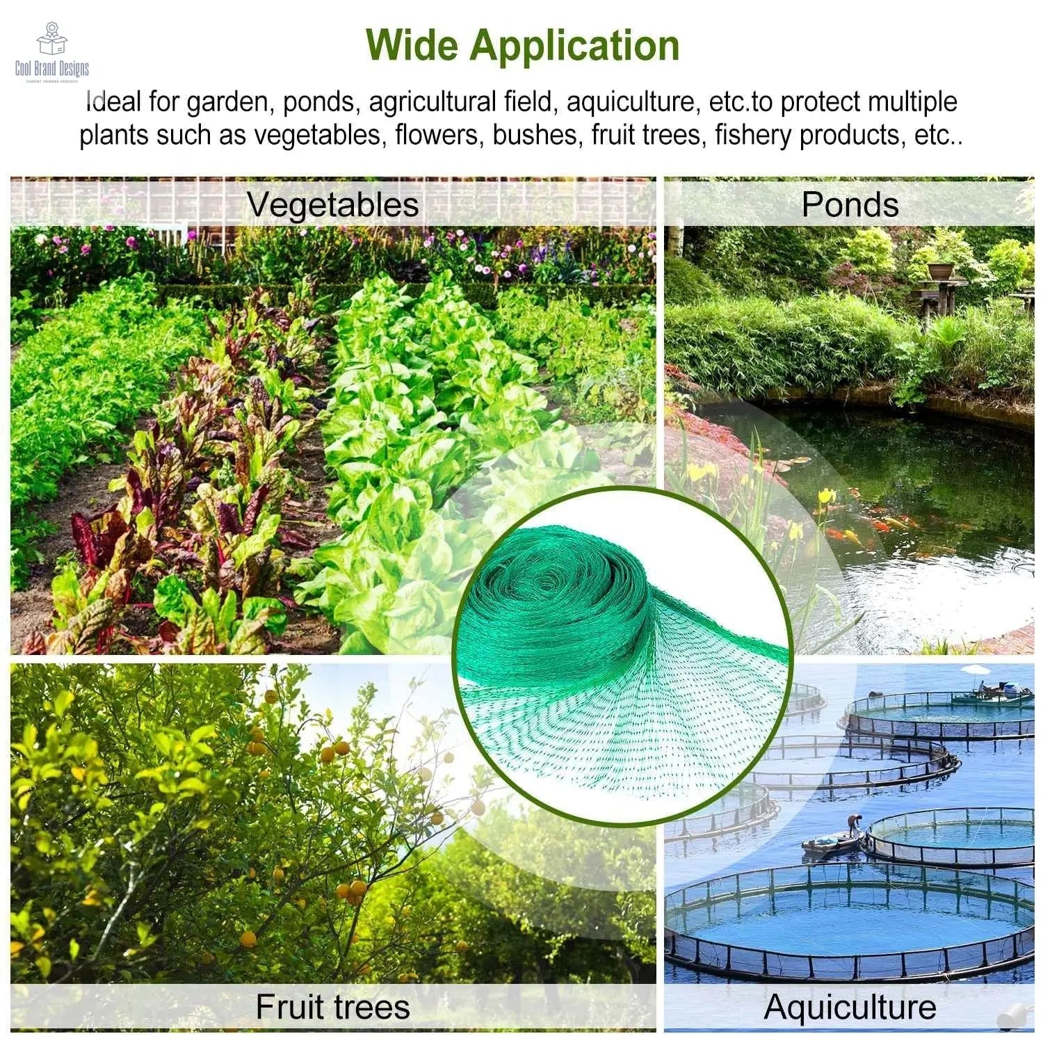 13 x 33ft Garden Netting Heavy Duty PE Anti Bird Netting Plants Fruits Tree Vegetables Protection Netting Net - Cool Brand Designs