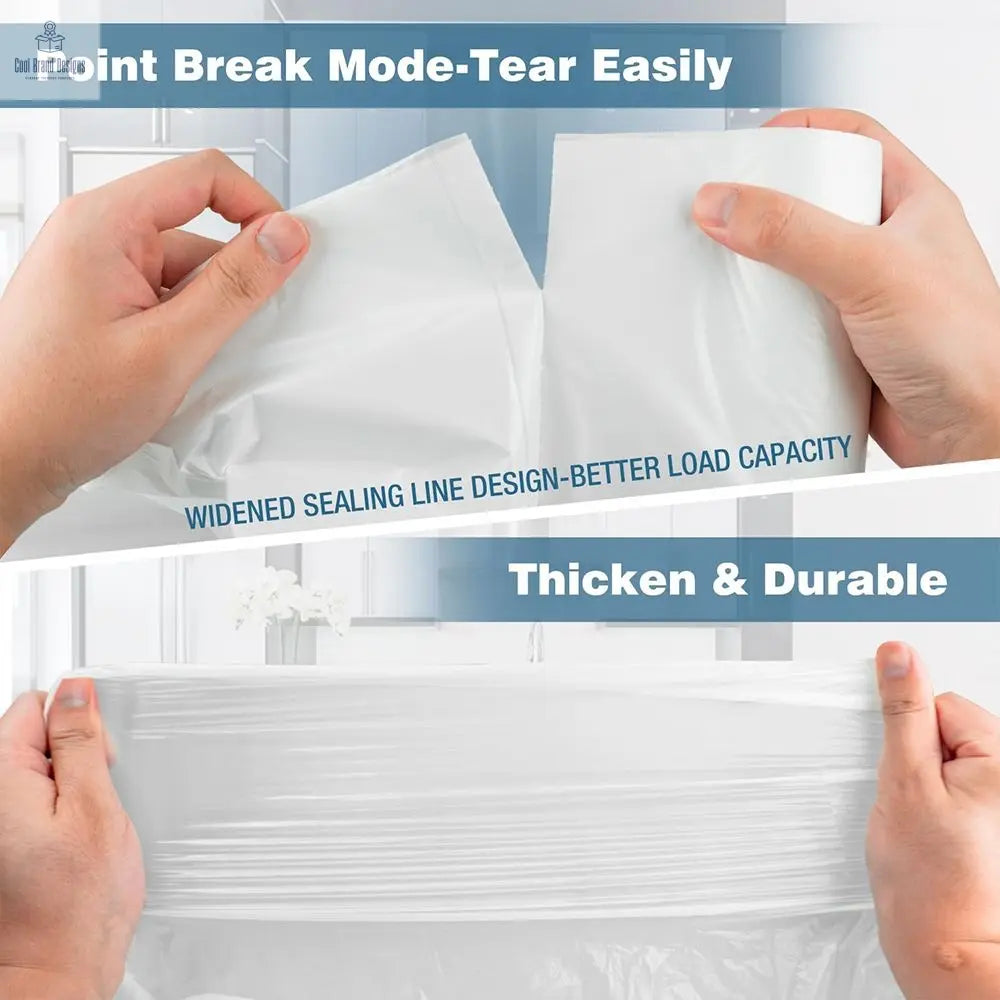 130 Bags 13 Gallon Expandable Heavy-Duty Plastic Multipurpose Disposable Garbage Bags-Super Strong, Leak-Resistant, And Odor-Proof For Bedroom, Kitchen, Living Room, Outdoor, And Toilet - Cool Brand Designs