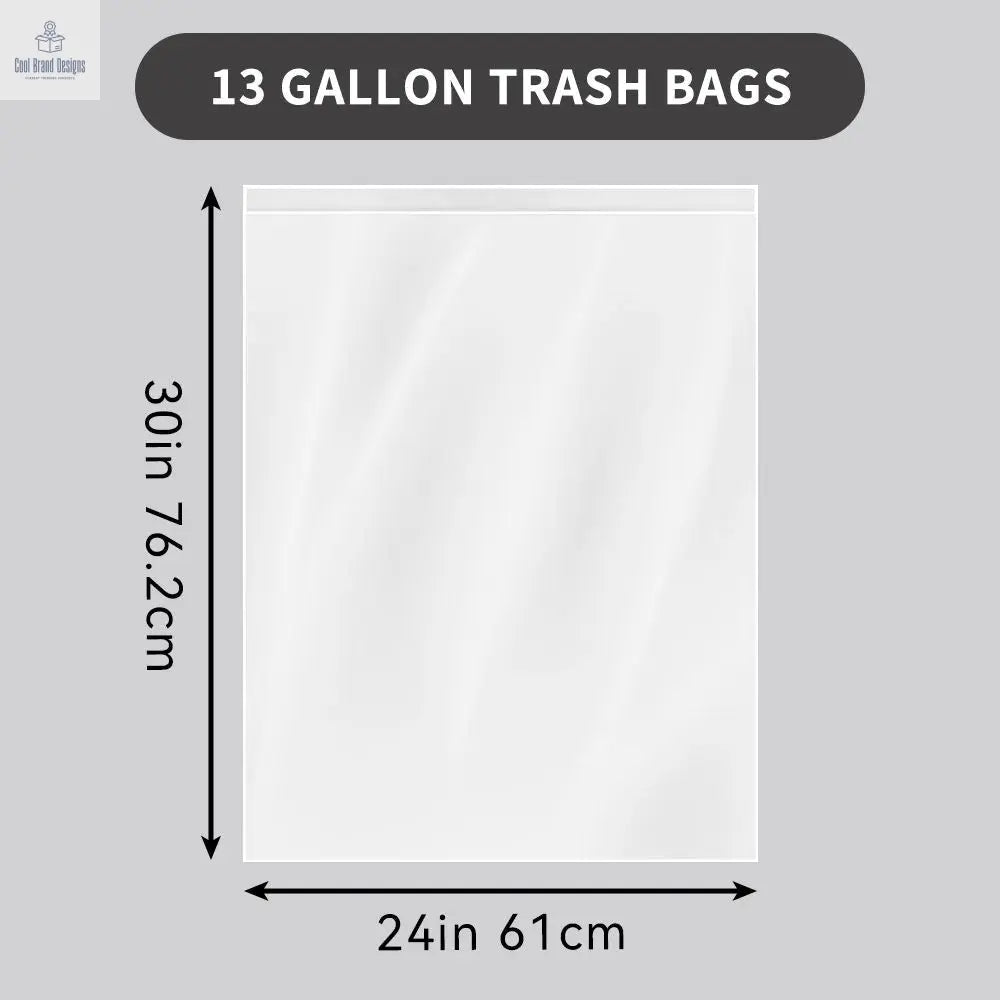 130 Bags 13 Gallon Expandable Heavy-Duty Plastic Multipurpose Disposable Garbage Bags-Super Strong, Leak-Resistant, And Odor-Proof For Bedroom, Kitchen, Living Room, Outdoor, And Toilet - Cool Brand Designs