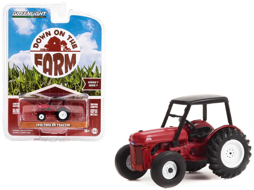 1946 Ford 8N Tractor Red with Black Canopy "Down on the Farm" Series 7 1/64 Diecast Model by Greenlight Greenlight