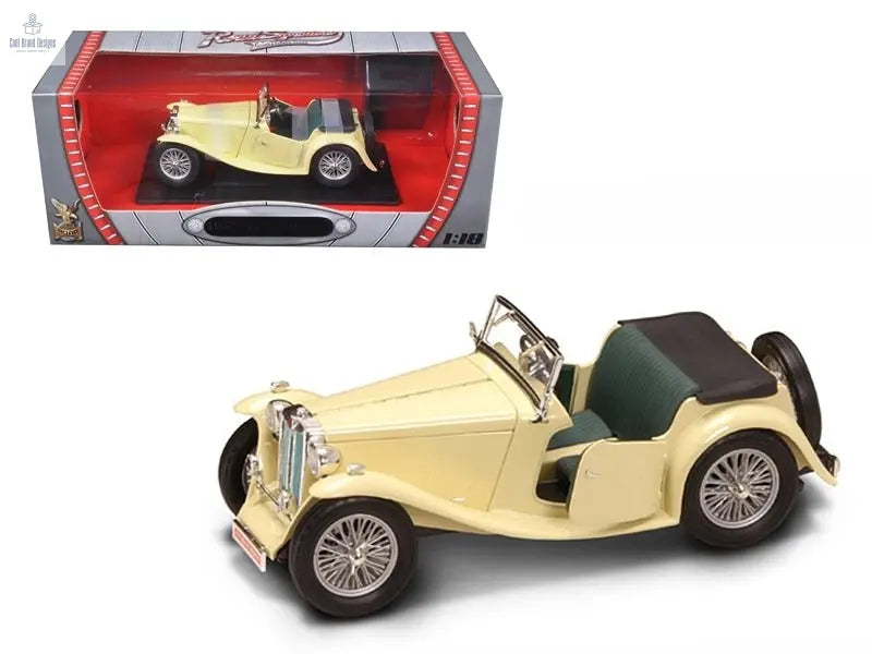 1947 MG TC Midget Yellow 1/18 Diecast Model Car by Road Signature - Cool Brand Designs