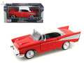 1957 Chevrolet Bel Air Red with White Top 1/24 Diecast Model Car by Motormax Motormax