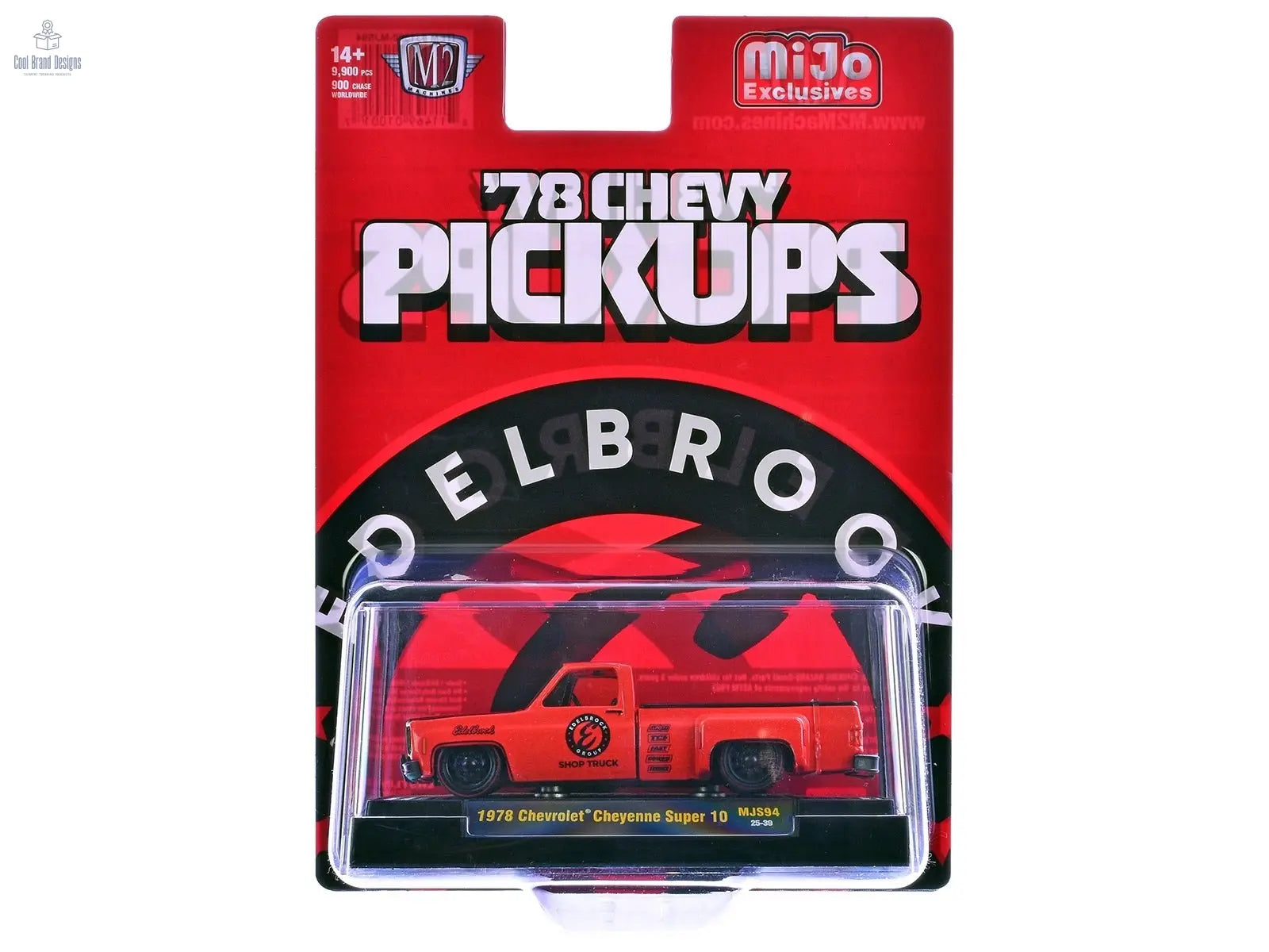 1978 Chevrolet Cheyenne Super 10 Pickup Truck "Edelbrock" Red with Black Hood Limited Edition to 9900 pieces Worldwide 1/64 Diecast Model Car by M2 Machines - Cool Brand Designs