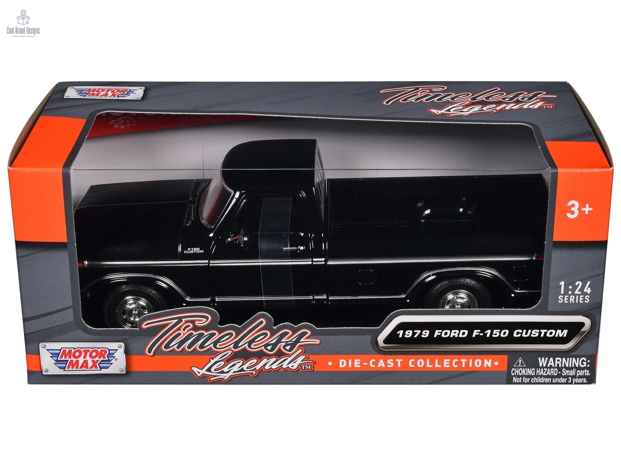 1979 Ford F - 150 Custom Pickup Truck Black "Timeless Legends" Series 1/24 Diecast Model Car by Motormax - Cool Brand Designs