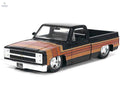 1985 Chevrolet C - 10 Pickup Truck Black with Stripes and GM Rally Wheels "Just Trucks" Series 1/24 Diecast Model Car by Jada - Cool Brand Designs