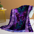 1pc Cozy Butterfly Printed Flannel Blanket - Soft, Warm, And Lightweight Throw For Couch, Sofa, Office, Bed, Camping, And Travel - Multi-Purpose Gift For All Seasons With Versatile Design - Cool Brand Designs