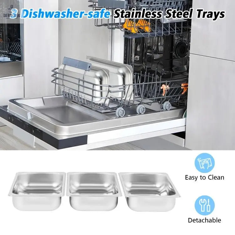2 in 1 Electric Warming Tray with Temperature Control - Cool Brand Designs