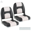 2 - Pack Boat Seats with Thick Sponge Padding and Fixing Bolts - Gray - Cool Brand Designs