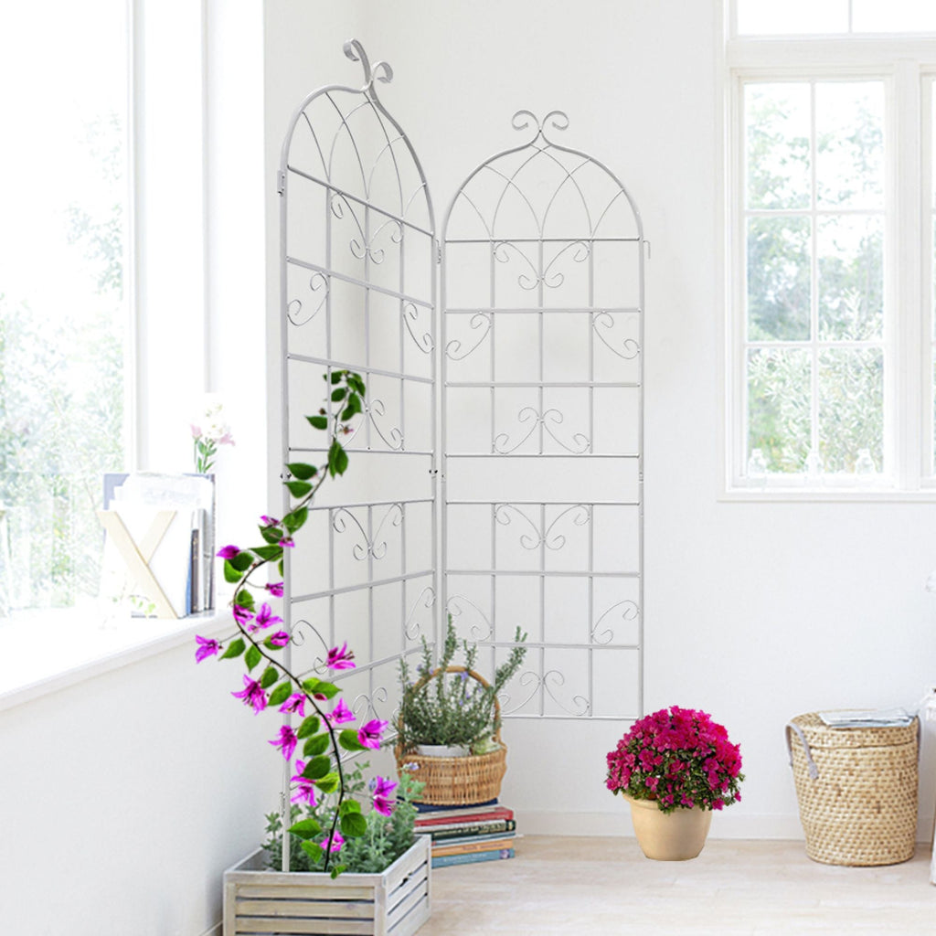 2 Pack Metal Garden Trellis 71" x 19.7" Rustproof Trellis for Climbing Plants Outdoor Flower Support - Cool Brand Designs