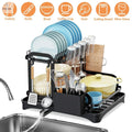 2-Tier Dish Drying Rack for Kitchen Counter Space Saving Rustproof Dish Rack with Drainboard Detachable Kitchen Drainer Organizer Set - Cool Brand Designs