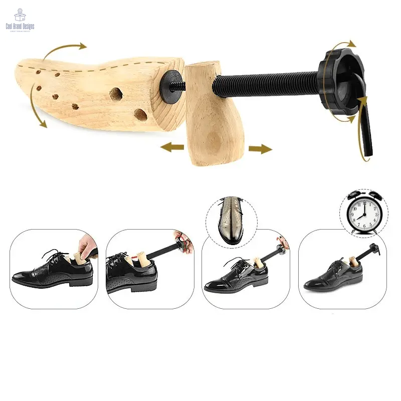 2-Way Wooden Adjustable Shoe Stretcher Expander Men Women Boot Size US 5-13 - Cool Brand Designs