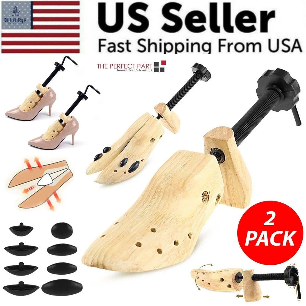 2-Way Wooden Adjustable Shoe Stretcher Expander Men Women Boot Size US 5-13 - Cool Brand Designs