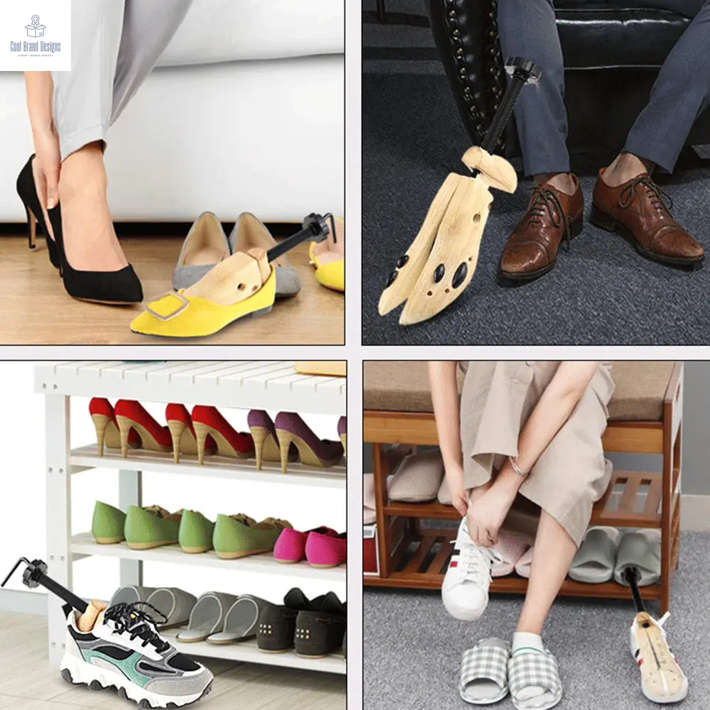 2-Way Wooden Adjustable Shoe Stretcher Expander Men Women Boot Size US 5-13 - Cool Brand Designs