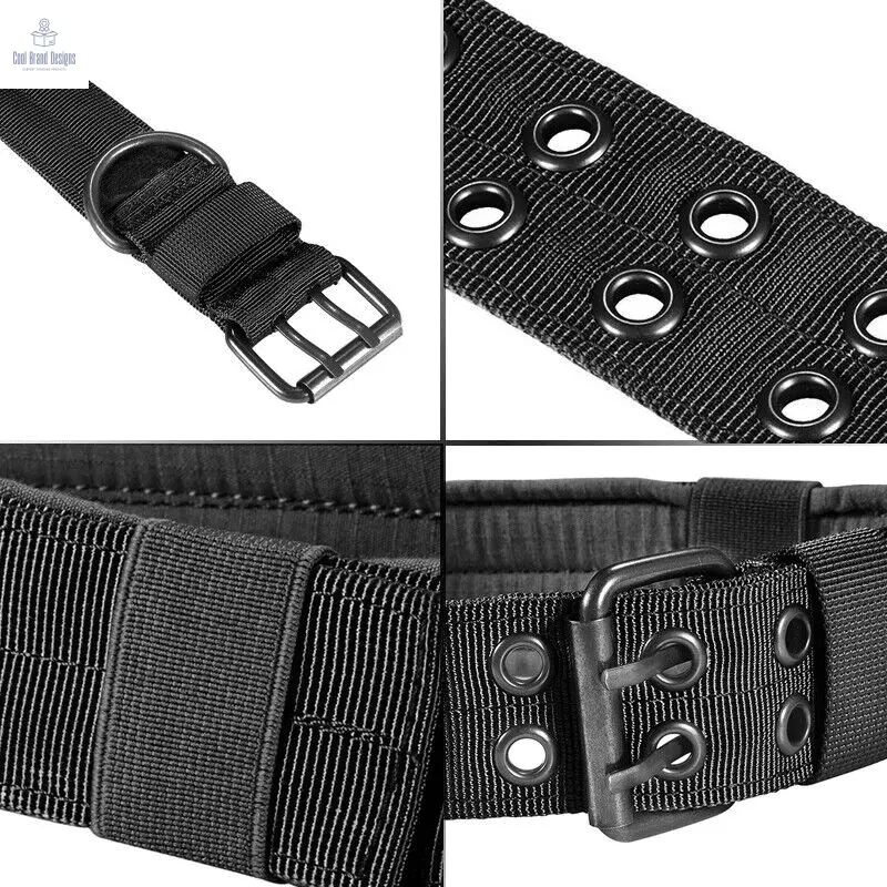 2" Wide Tactical Heavy Duty Nylon Large Dog Collar K9 Military With Metal Buckle - Cool Brand Designs