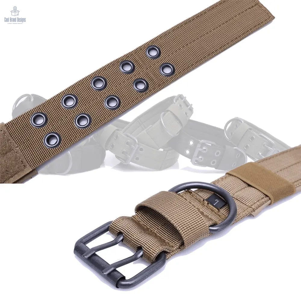 2" Wide Tactical Heavy Duty Nylon Large Dog Collar K9 Military With Metal Buckle - Cool Brand Designs