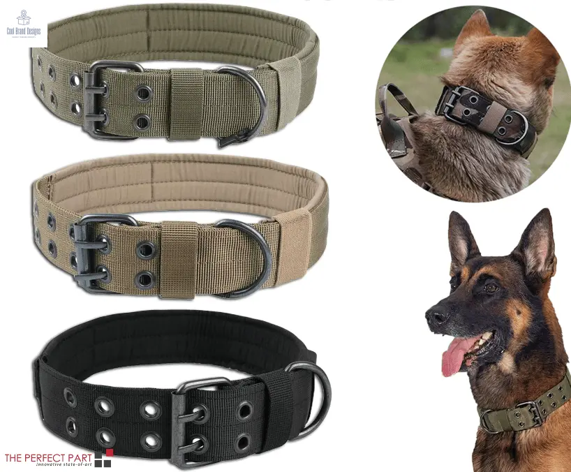 2" Wide Tactical Heavy Duty Nylon Large Dog Collar K9 Military With Metal Buckle - Cool Brand Designs