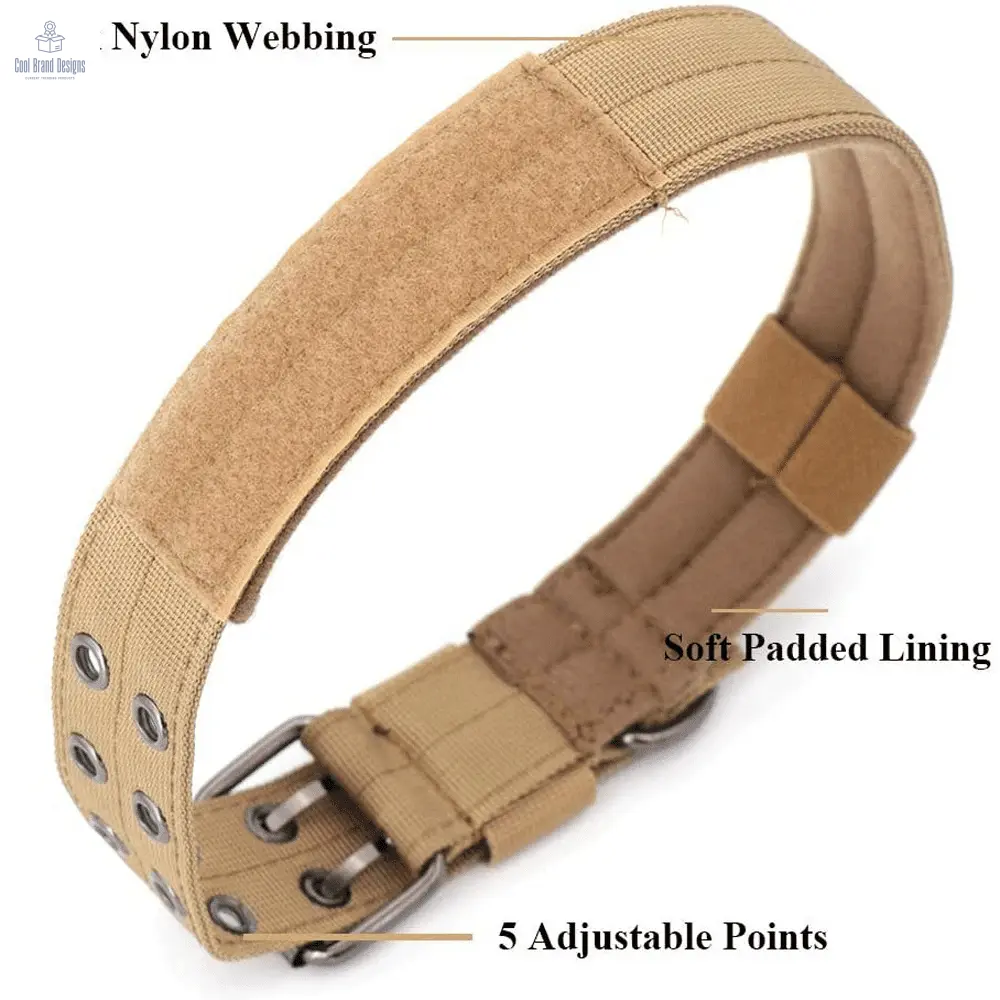 2" Wide Tactical Heavy Duty Nylon Large Dog Collar K9 Military With Metal Buckle - Cool Brand Designs