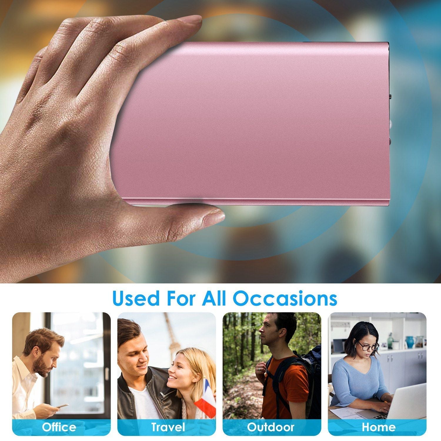 20000mAh Power Bank Ultra-thin External Battery Pack Phone Charger - Cool Brand Designs