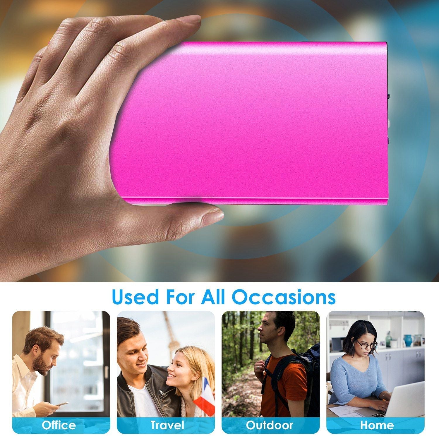 20000mAh Power Bank Ultra-thin External Battery Pack Phone Charger - Cool Brand Designs