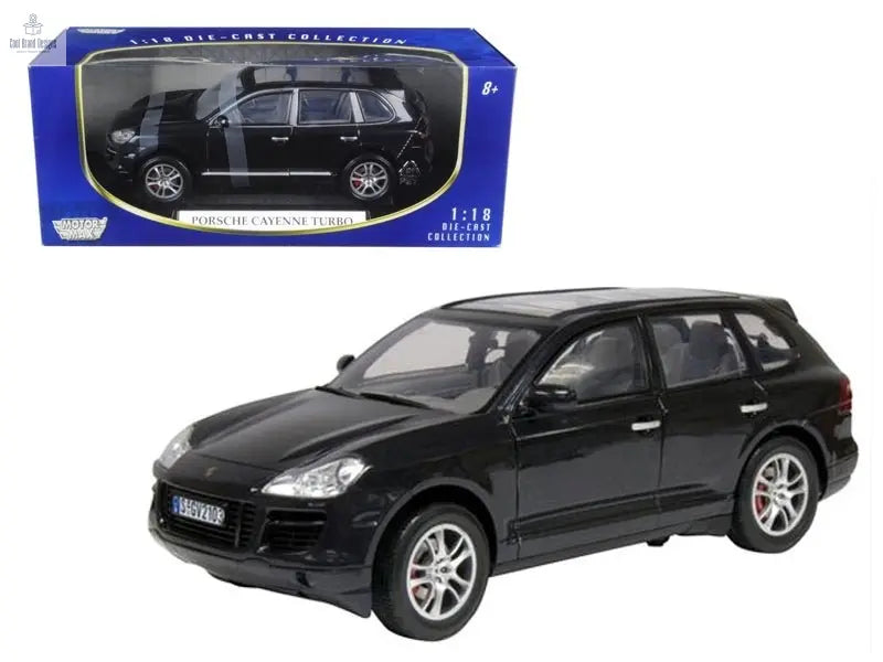 2008 Porsche Cayenne Turbo Metallic Black 1/18 Diecast Model Car by Motormax - Cool Brand Designs