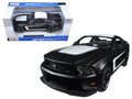 2012 Ford Mustang Boss 302 Matt Black and White 1/24 Diecast Model Car by Maisto - Cool Brand Designs