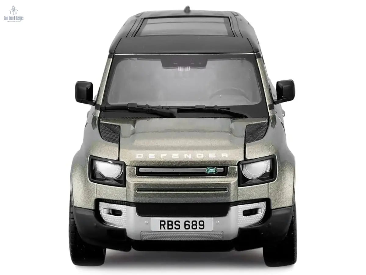 2022 Land Rover Defender 110 Green Metallic with Black Top and Sunroof 1/24 Diecast Model Car by Bburago - Cool Brand Designs