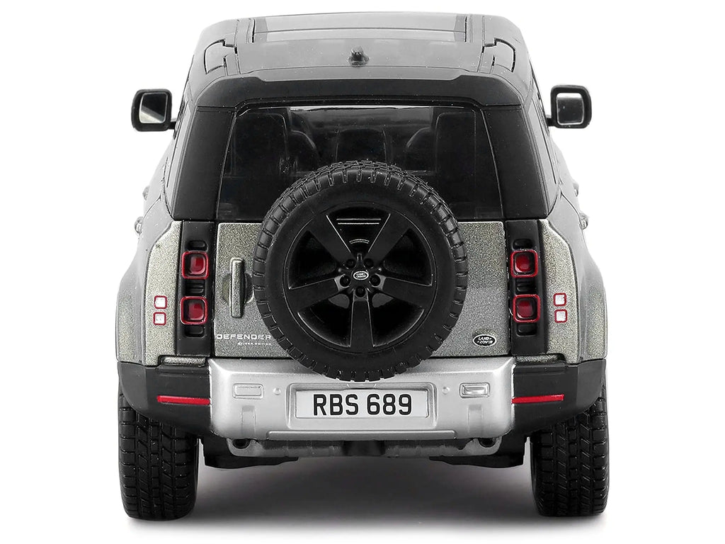 2022 Land Rover Defender 110 Green Metallic with Black Top and Sunroof 1/24 Diecast Model Car by Bburago - Cool Brand Designs