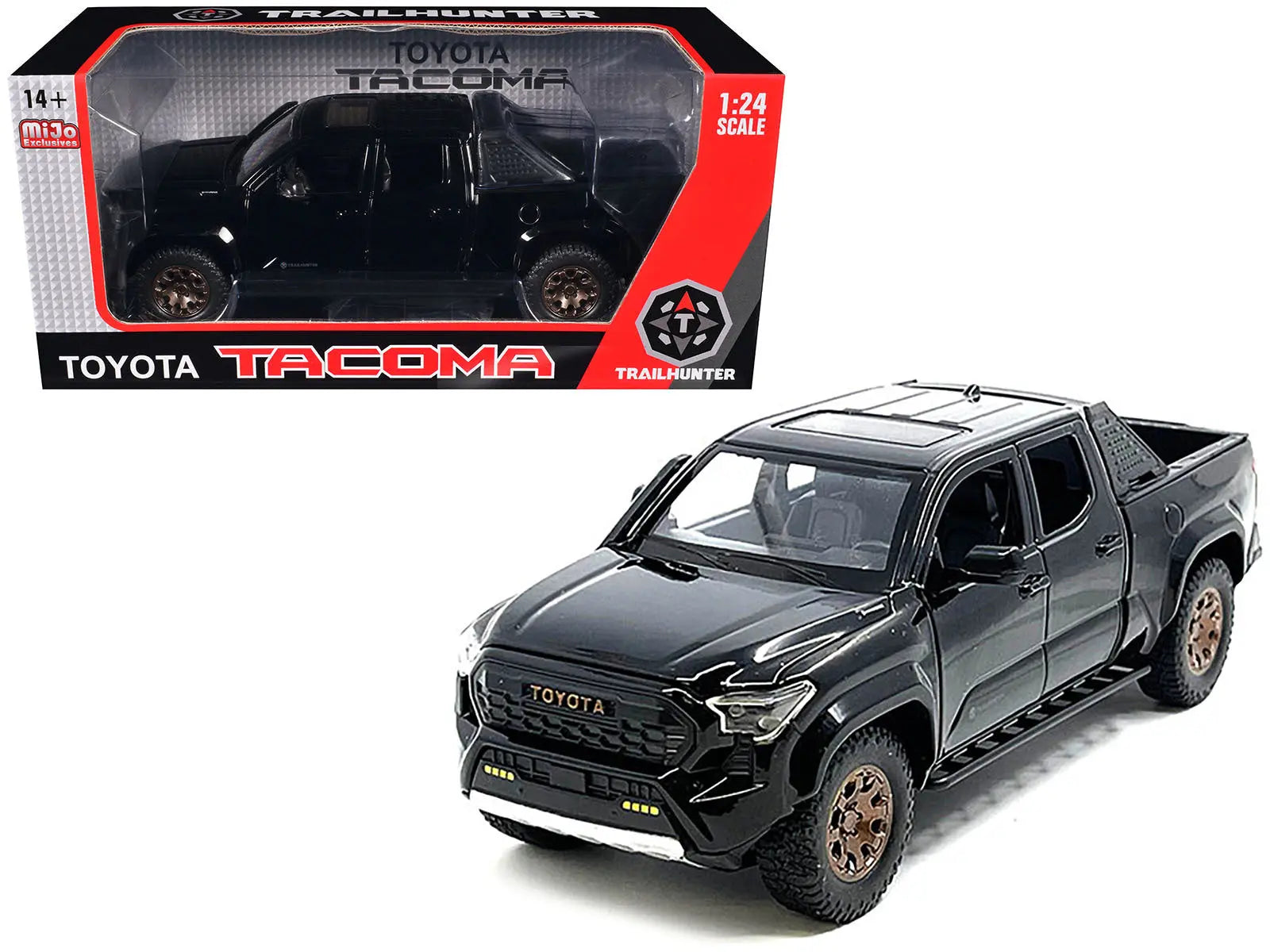 2024 Toyota Tacoma Trailhunter Edition Pickup Truck Black 1/24 Diecast Model Car Other