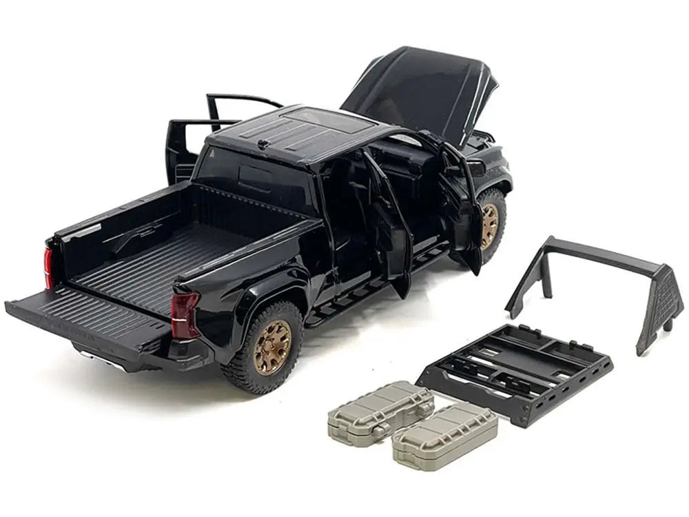 2024 Toyota Tacoma Trailhunter Edition Pickup Truck Black 1/24 Diecast Model Car Other