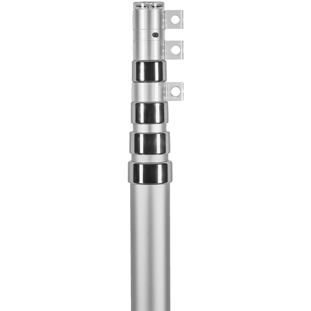 20FT Telescoping Flag pole Kit, Heavy Duty Aluminum Alloy in Ground Flag Poles for Outside, 3 Display Modes Flagpole with 3x5 American Flag, Professional Accessories, Silver - Cool Brand Designs
