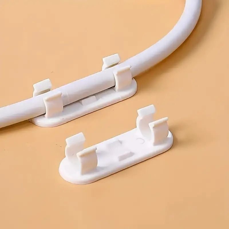 20pcs Clear Cable Management Clips -Adhesive Cable Organizers for TV, PC, Ethernet, Under Desk & Wall - Home & Office Organization - Cool Brand Designs