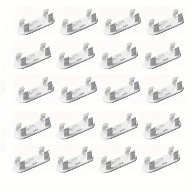 20pcs Clear Cable Management Clips -Adhesive Cable Organizers for TV, PC, Ethernet, Under Desk & Wall - Home & Office Organization - Cool Brand Designs