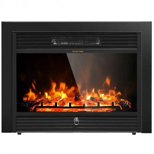 28.5 Inch Electric Fireplace Recessed with 3 Flame Colors - Color: Black - Size: 28.5 inches Cool Brand Designs