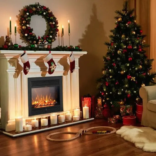 28.5 Inch Electric Fireplace Recessed with 3 Flame Colors - Color: Black - Size: 28.5 inches Cool Brand Designs