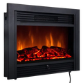 28.5 Inch Electric Fireplace Recessed with 3 Flame Colors - Color: Black - Size: 28.5 inches Cool Brand Designs