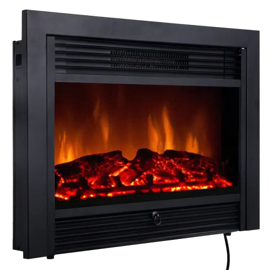28.5 Inch Electric Fireplace Recessed with 3 Flame Colors - Color: Black - Size: 28.5 inches Cool Brand Designs