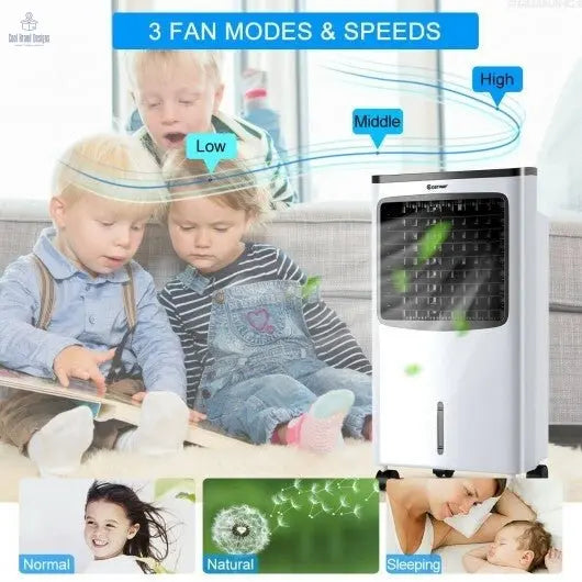 3 - in - 1 Portable Evaporative Air Conditioner Cooler with Remote Control - Cool Brand Designs