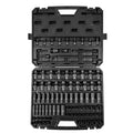 3/8" Drive Impact Socket Set, SAE 1/4"-3/4" and Metric 6-19mm 90 Piece Socket Set, 6 Point Cr-Mo Alloy Steel for Auto Repair, Includes Extension Bars Universal Joint Adapter Lock Storage Case VEVOR