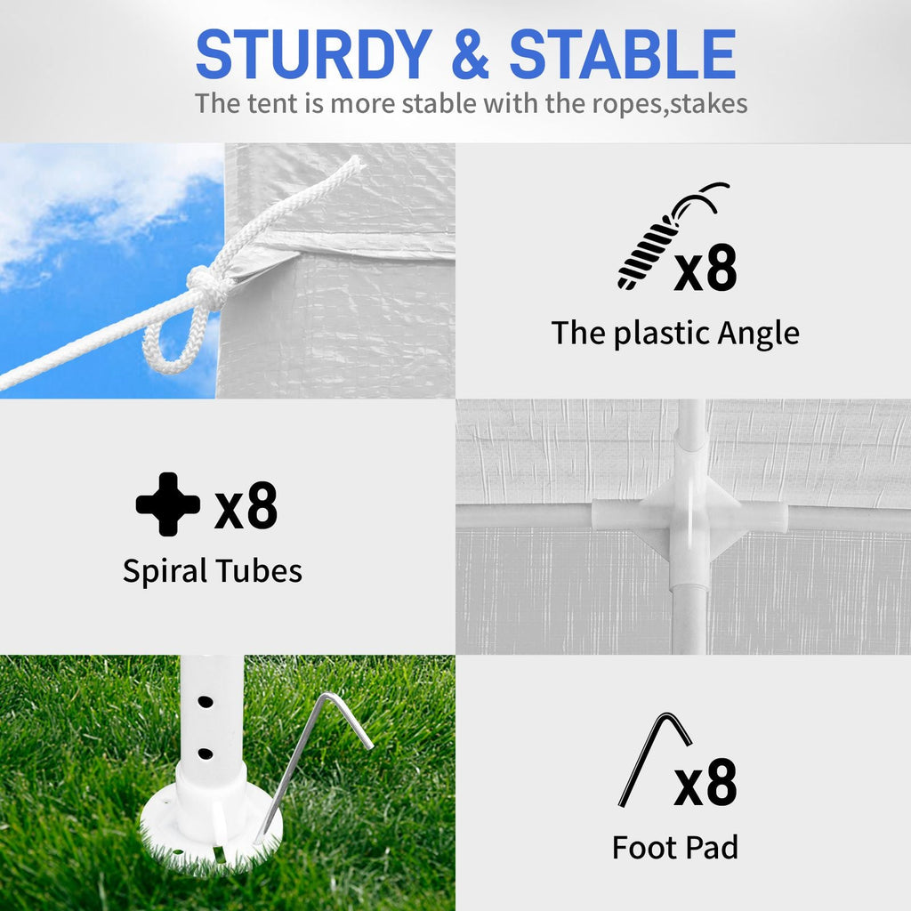 3*9m 5-Sided Iron PE Cloth Spiral Pipe Pergola - Cool Brand Designs