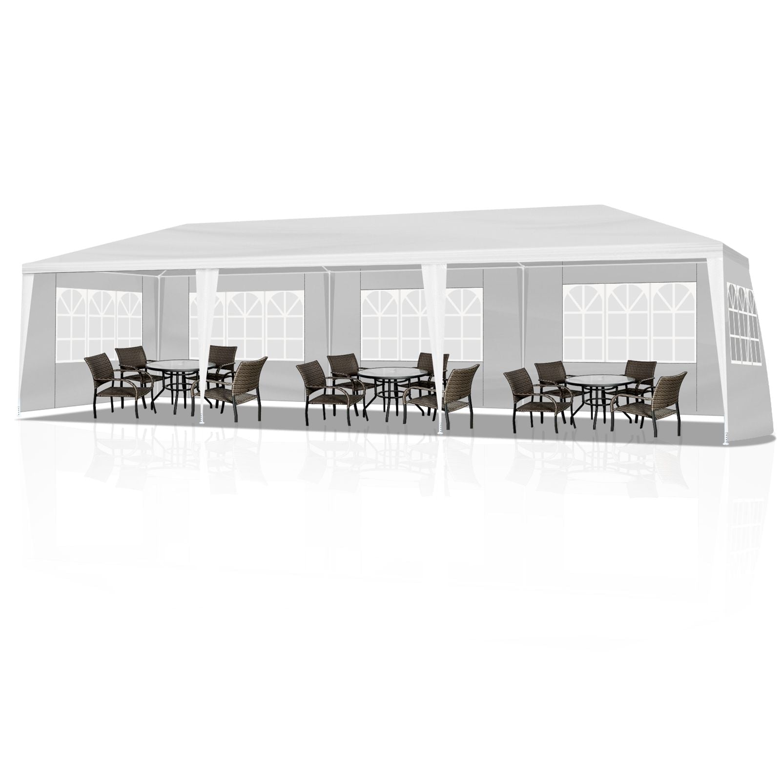 3*9m 5-Sided Iron PE Cloth Spiral Pipe Pergola - Cool Brand Designs
