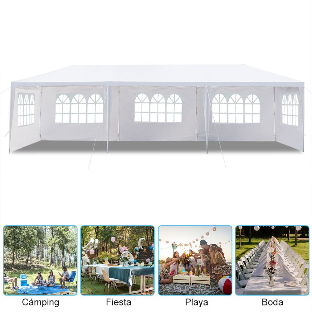 3*9m 5-Sided Iron PE Cloth Spiral Pipe Pergola - Cool Brand Designs