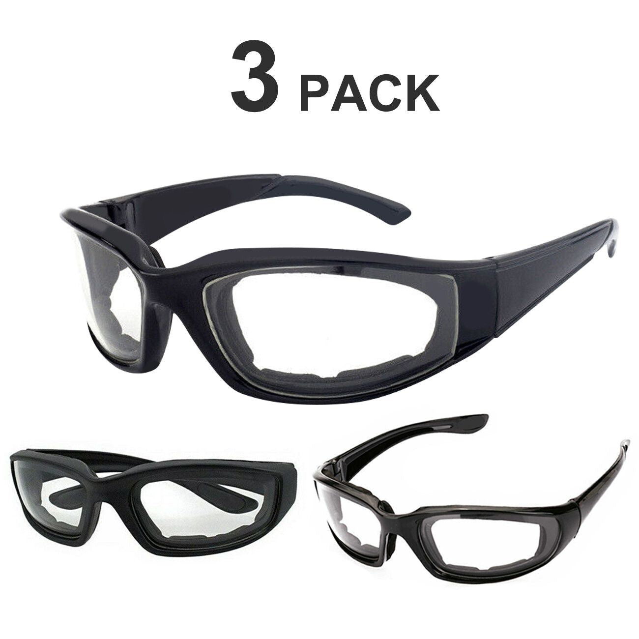 3Pair Motorcycle Riding Glasses Wind Resistant Bike Goggles UV Protection Resistant Padded Comfortable Outdoor Sport Goggles - Cool Brand Designs